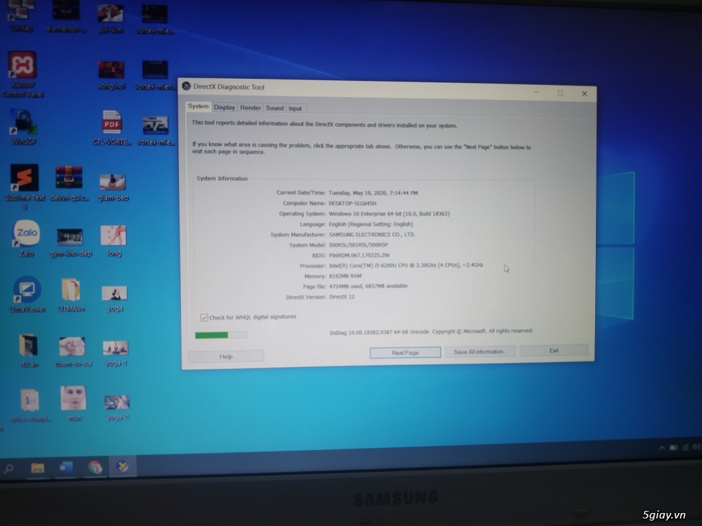 Laptop samsung core i5 6200/ ram 8gb/ ssd 256/ card màn hình rời - 3
