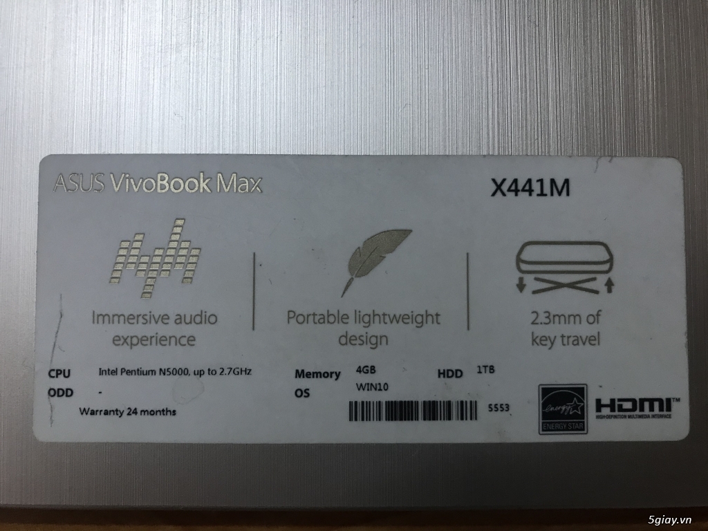 Cần bán Laptop asus vivobook max x441m - 5