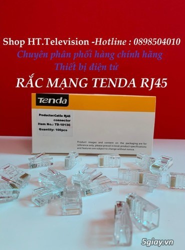 ĐẦU CÁP MẠNG RJ45 - RẮC MẠNG TENDA CHỐNG NHIỄU RJ45 | 5giay