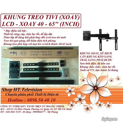 KHUNG TREO TIVI PLASMA LCD 40- 65 INCH XOAY