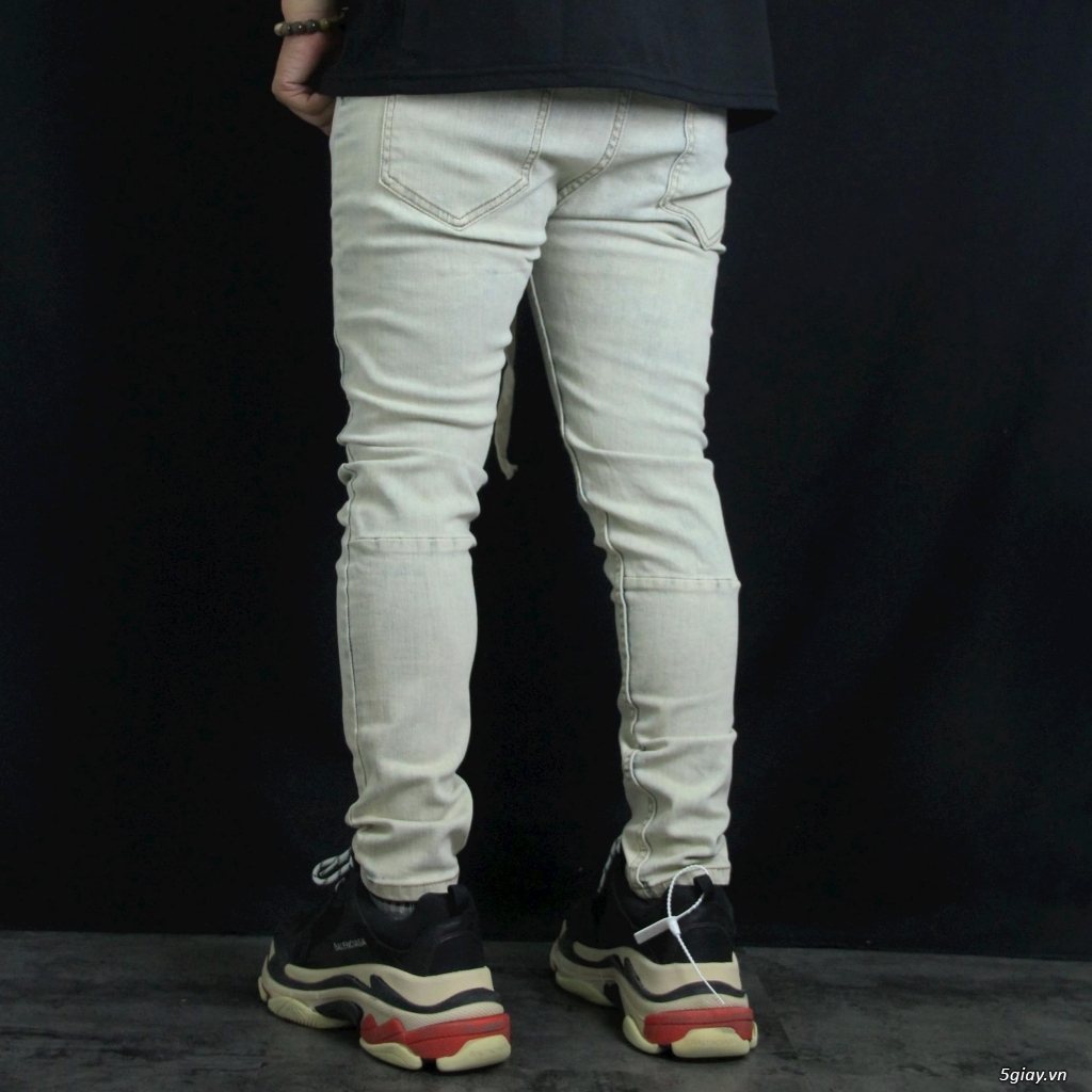 Quần Jeans Nam Grey Skinny chất Denim - 4