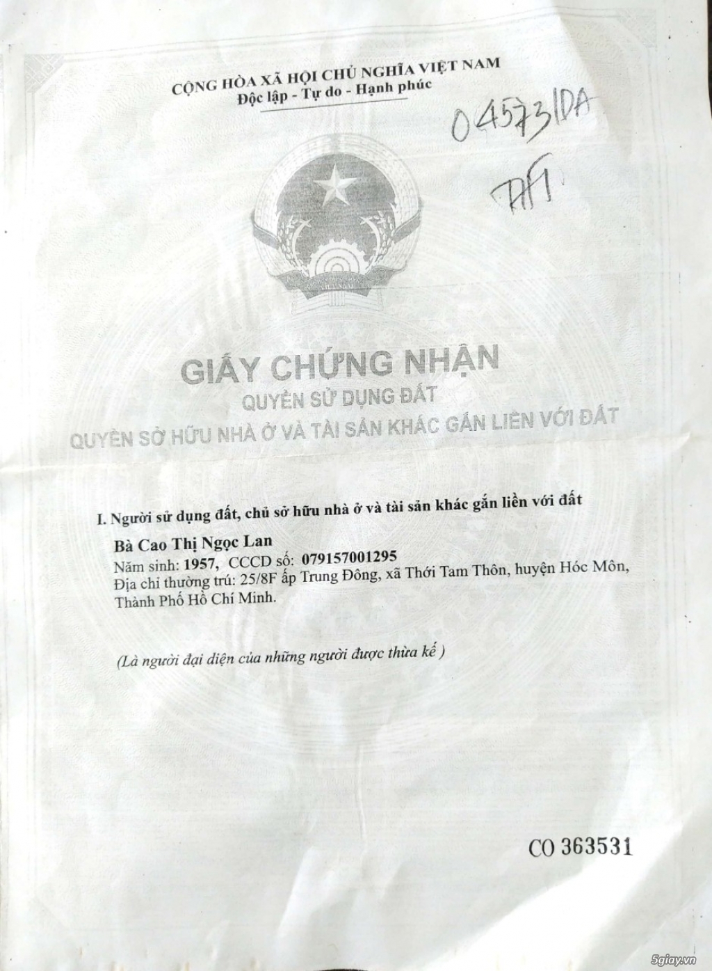 Căn Hộ duy nhất tại Chung cư An Sương 1PN - 46m2 - SHR giá 1.25 tỷ - 3