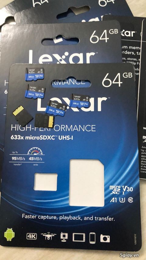 Thẻ nhớ Micro Lexar quay 4K giá rẻ cho Flycam Gopro, DJI, Mavic, Phant - 2