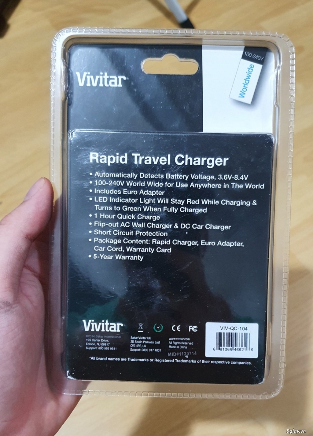 Sạc nhanh Vivitar Rapid Travel Charger - 1