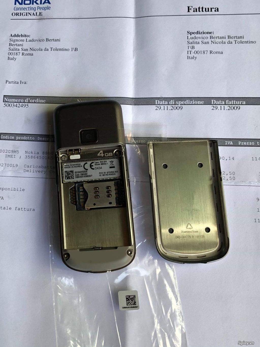 Nokia 8800 Carbon Arte Titanium Brandnew nguyên hộp xuất Italia - 16