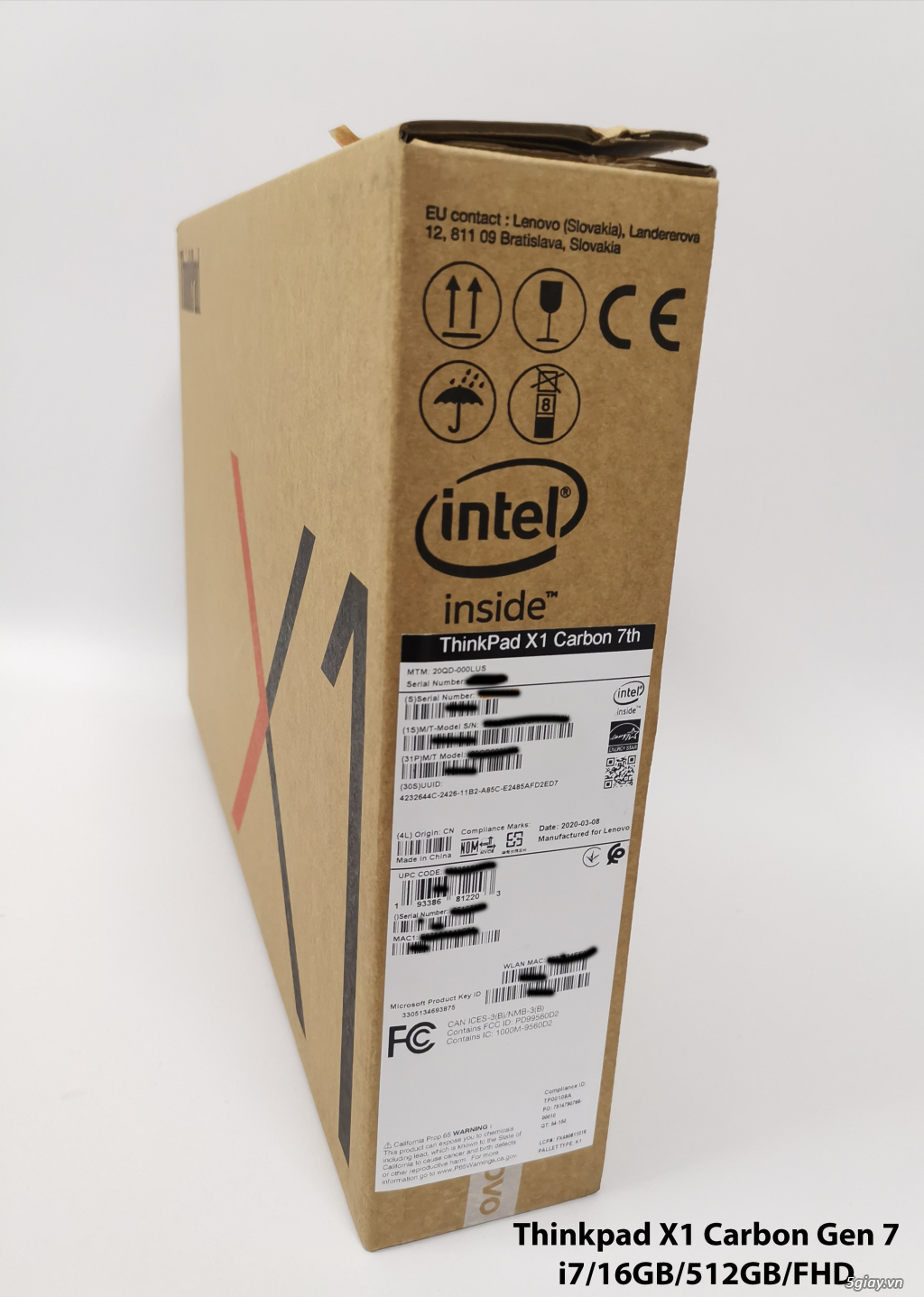 ThinkPad X1 Carbon Gen 7 - (i7/16GB/512GB/FHD) - New - 3