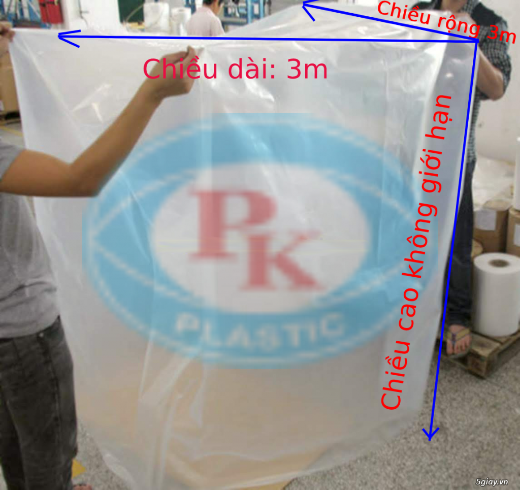 Túi nhựa pe - Túi nilon khổ lớn lồng container, thùng carton - 30