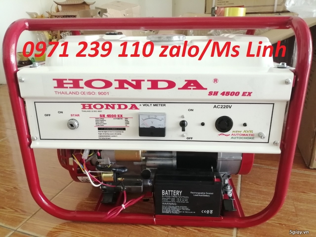 Máy phát điện chạy xăng Honda SH4500EX đề nổ nhập khẩu