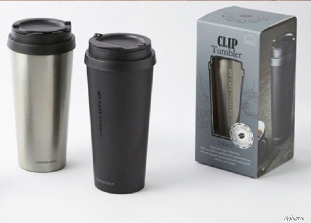 Ly Giữ Nhiệt Bằng Thép Không Gỉ Lock&Lock Clip Tumbler (540ml) - Bạc