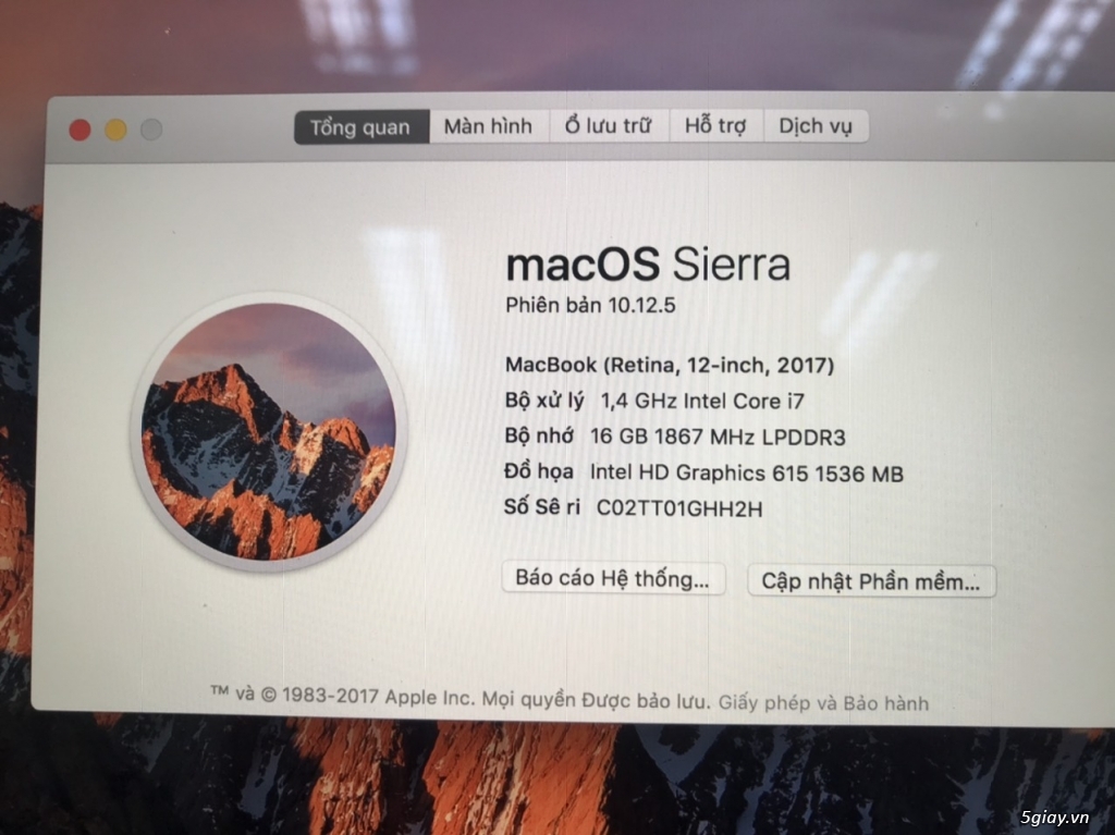 Cần bán Macbook 2017 Retina 12'' - 1.4GHZ Core i7 màu Pink