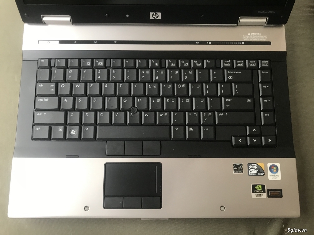 Laptop HP 8530w/Core 2 Dou T9300/Ram 4GB/HDD 500GB/Vga - 1
