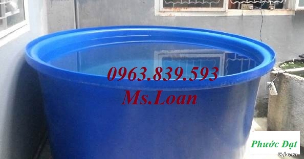 Thùng nhựa tròn 1000L làm bể tắm cho bé./ 0963.839.593 Ms.Loan - 2