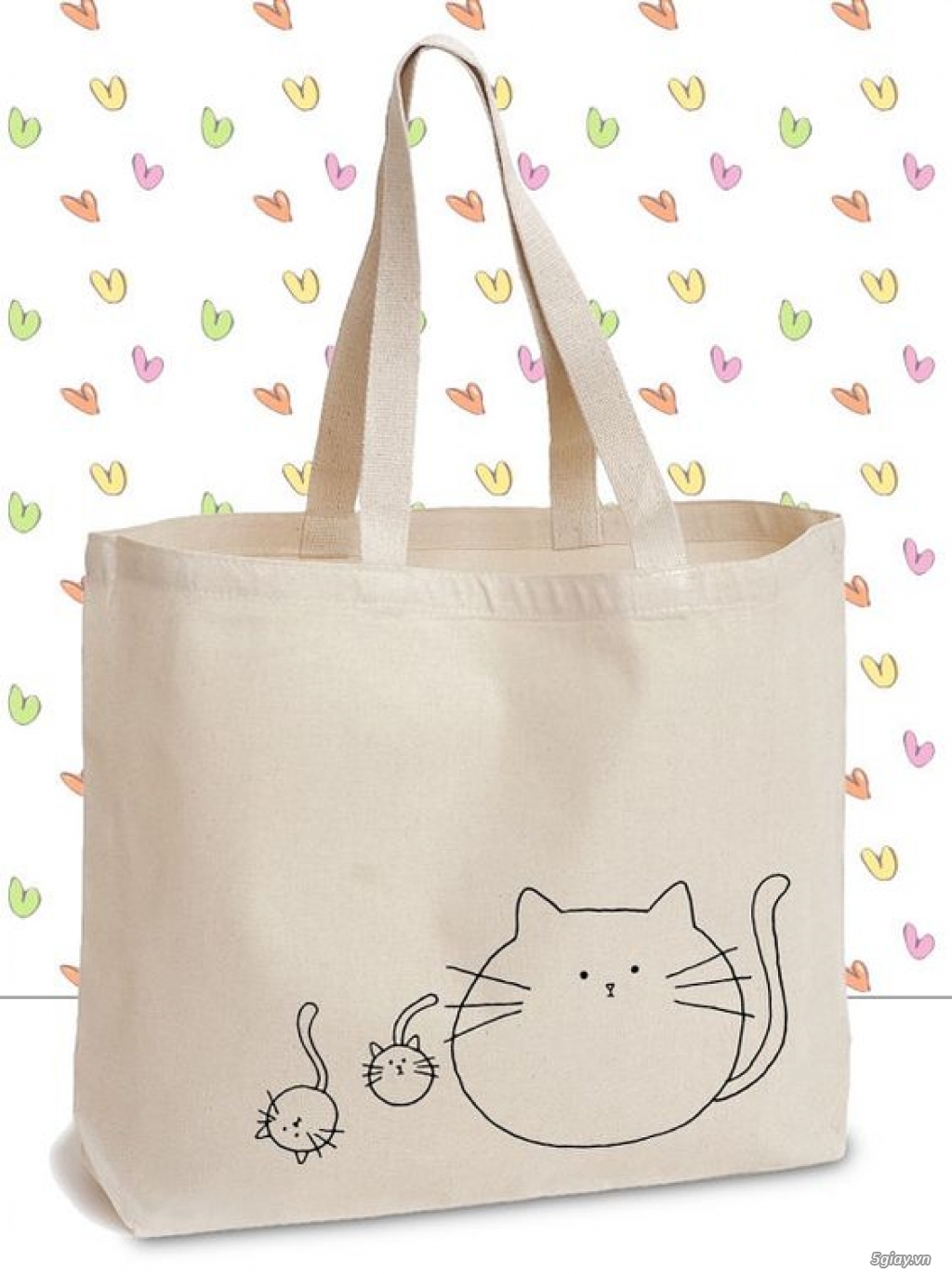 Túi tote vải canvas vải bố, túi tote quà tặng - 4