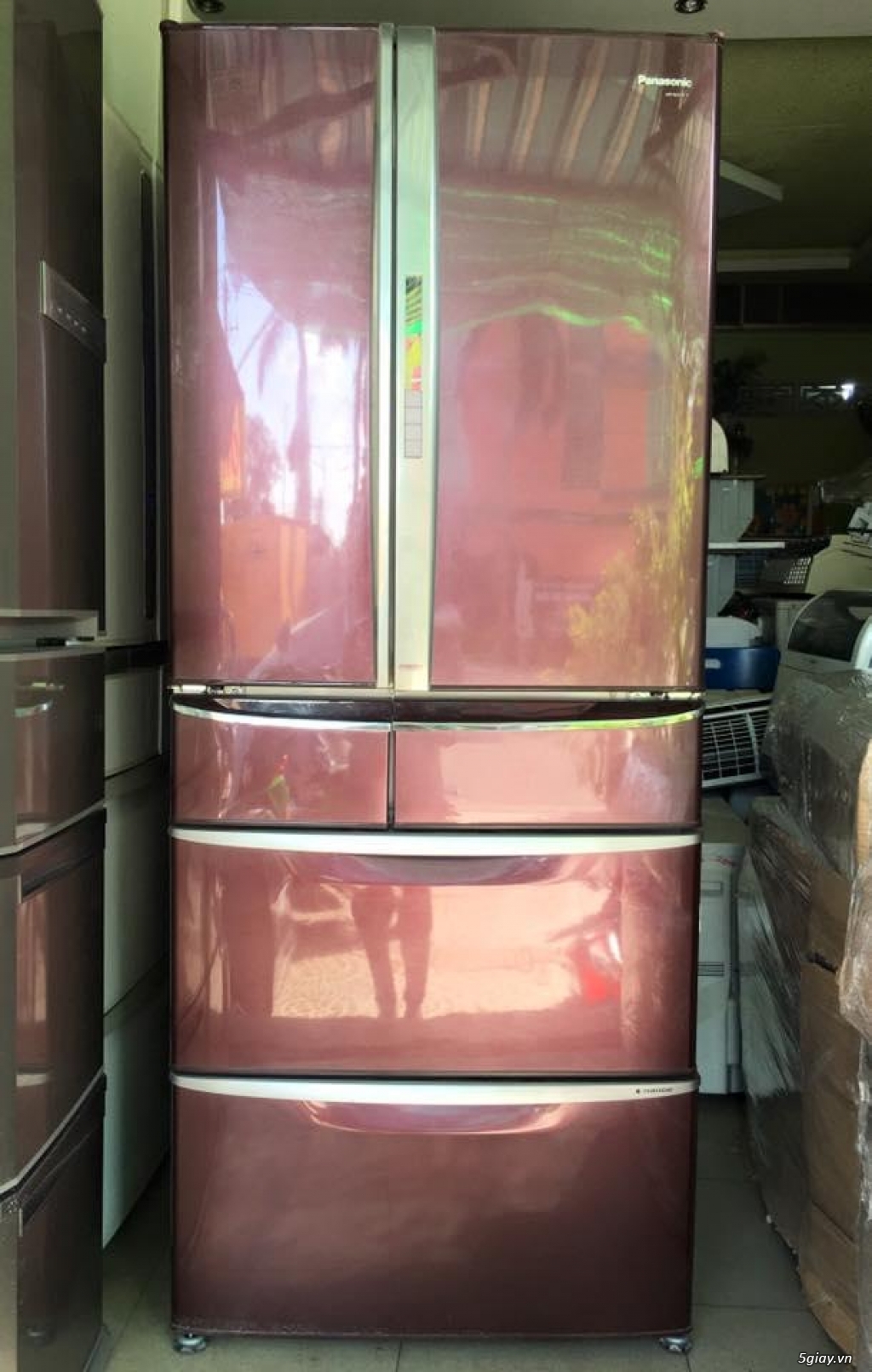Tủ lạnh PANASONIC nội địa NR-F600XV 603Lít 6 cửa, Màu Nâu Đỏ rất sang