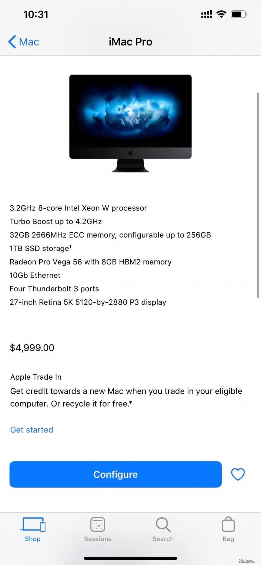 Imac Pro 5k 27 inch - 3.2/32/1TB