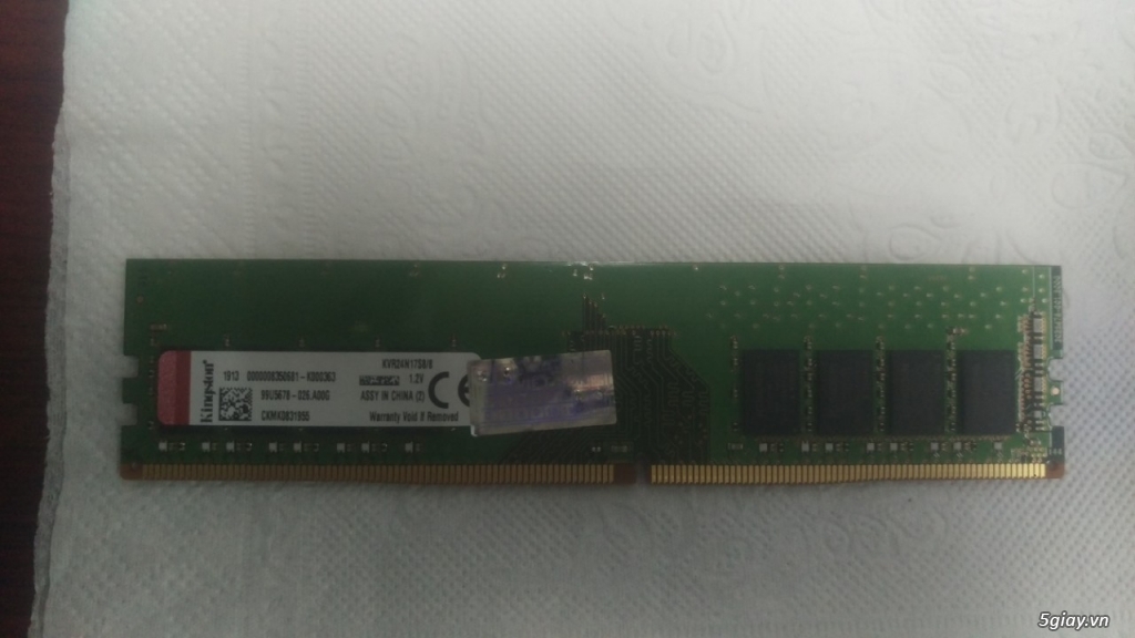 Bán RAM PC DDR4 8G KINGSTON NHƯ MỚI 550K
