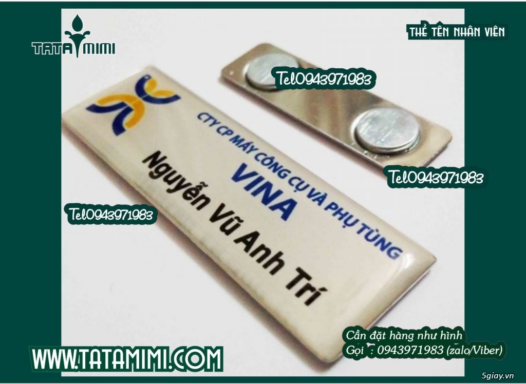 Bảng tên nhân viên mica - 1