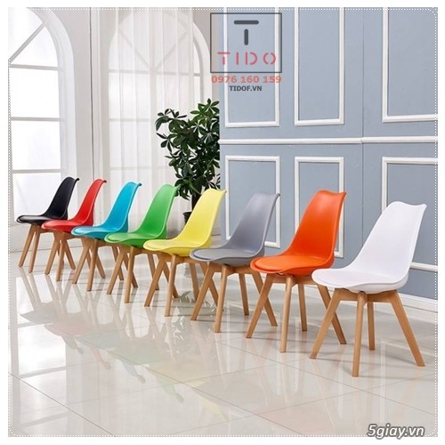 Ghế Eames có lót đệm chân gỗ sồi-TI_GE02 - 6