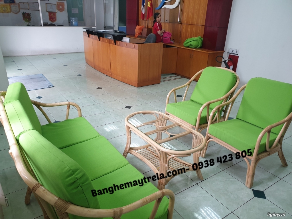Bàn ghế mây tự nhiên đơn giản - 1