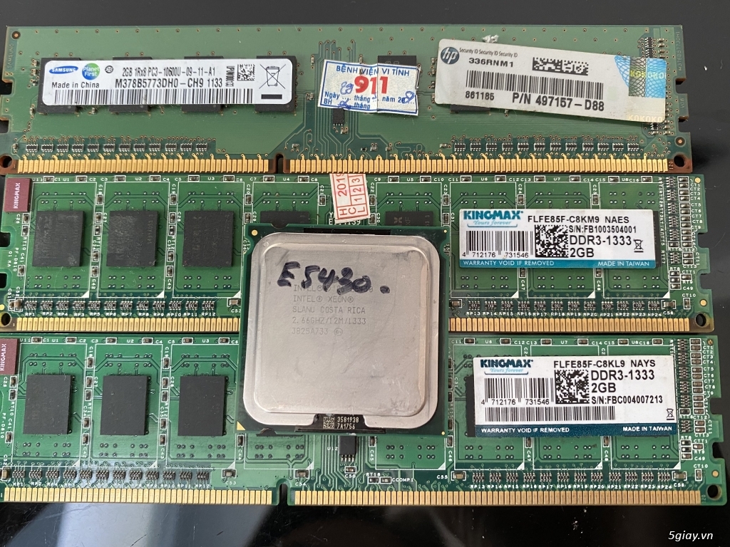 [HCM]bán 3 cây ram ddr3 2gb + cpu xeon e5430 sk775 4 nhân