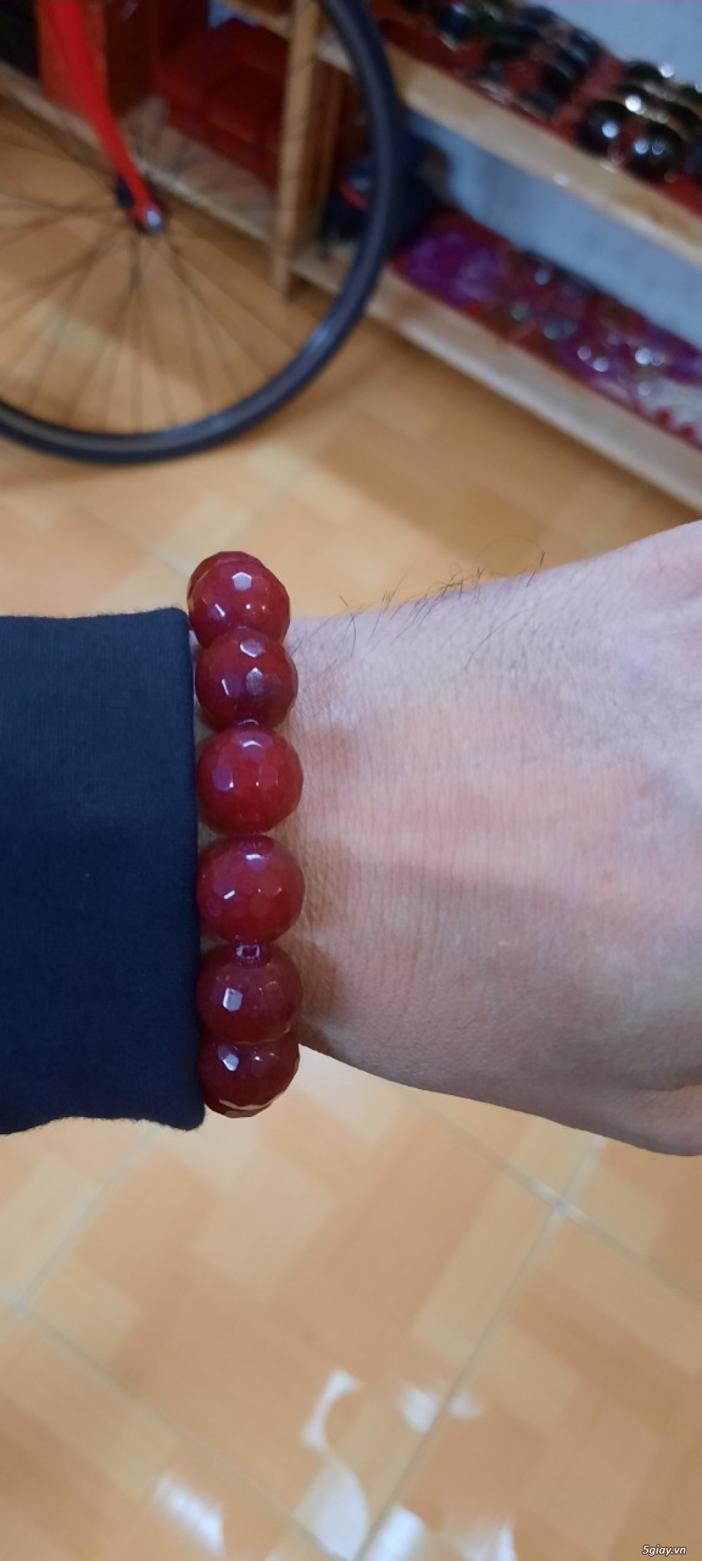 vòng đeo tay chuỗi hạt nam nữ đá ruby nam phi 14 ly