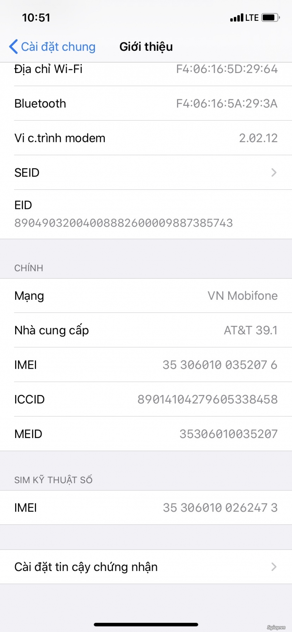 Iphone XR lock att đã fix iccid - 1