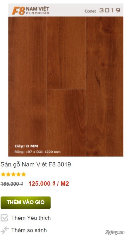 Sàn gỗ F8 hàng Việt Nam chất lượng cao