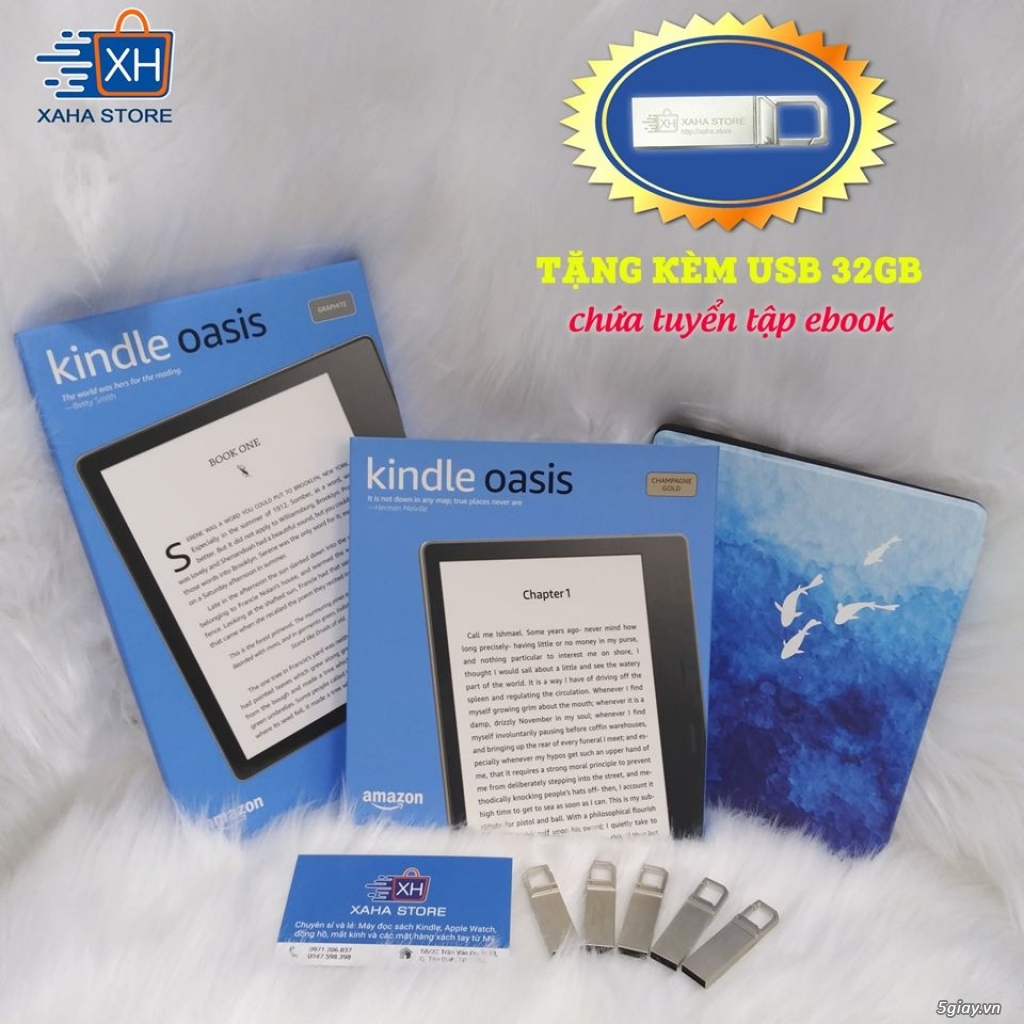 Cần bán: Máy đọc sách Kindle Oasis 2/3 - TẶNG ngay USB 32gb
