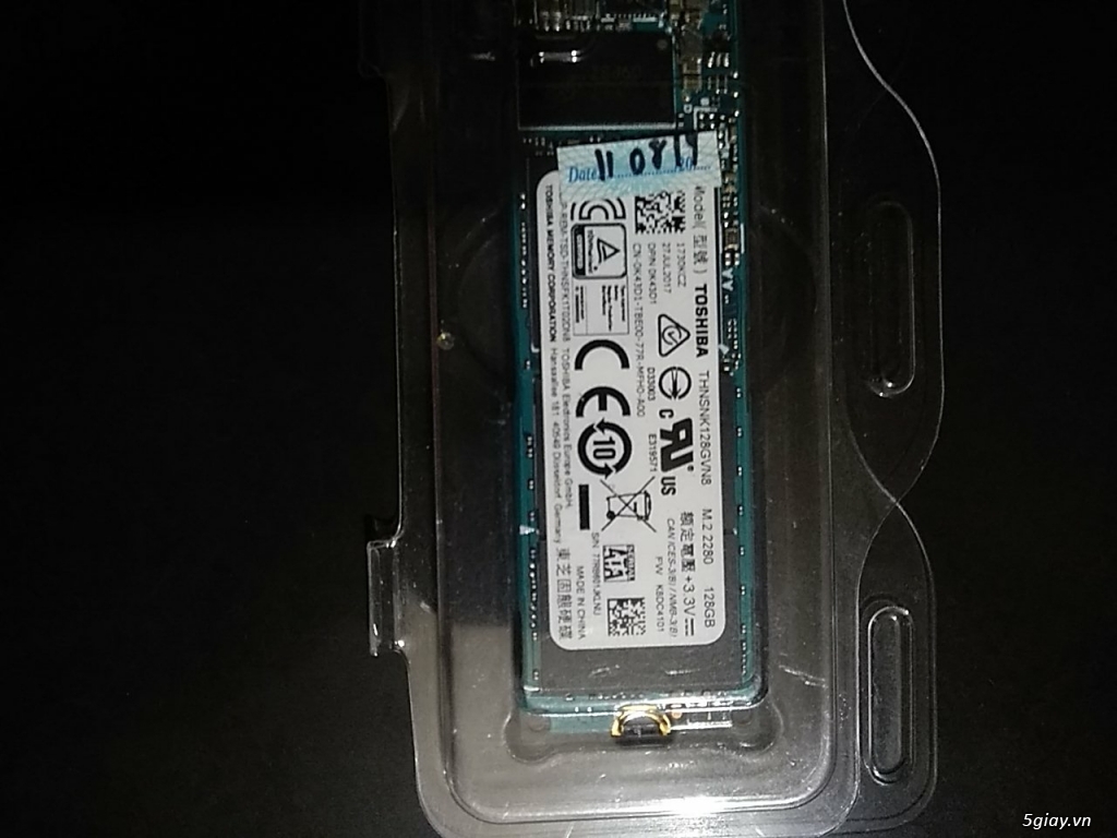 SSD TOSHIBA THNSNK128GBVN8 M.2 2280 128GB (Đã qua sử dụng) - 1