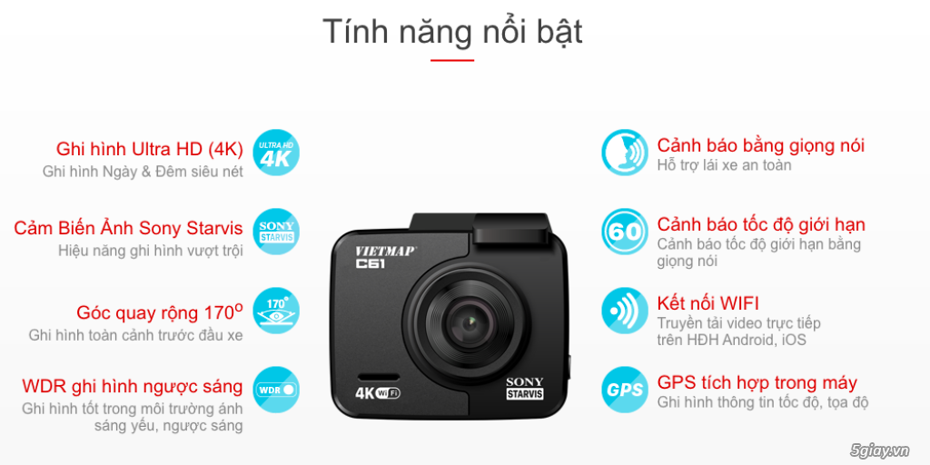 [Trả Góp 0%] Camera Hành Trình VIETMAP C61 - 3