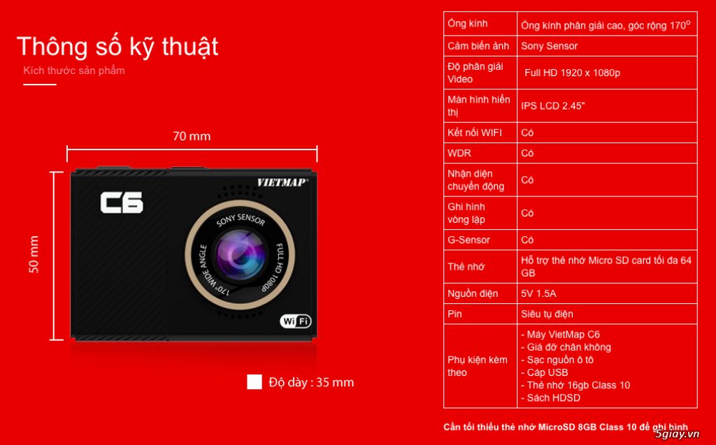Camera Hành Trình VIETMAP C6 - 9