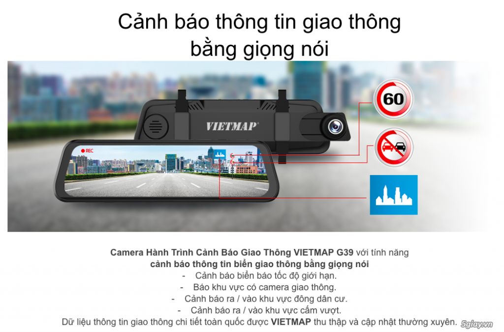 [Trả Góp 0%] Camera Hành Trình VIETMAP G39 - 5