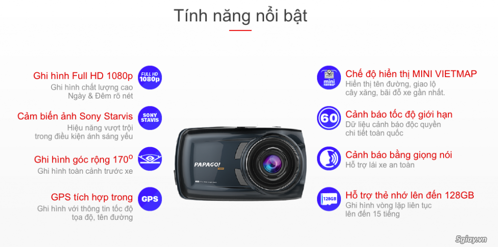 [Trả Góp 0%] Camera Hành Trình PAPAGO S70G - 3