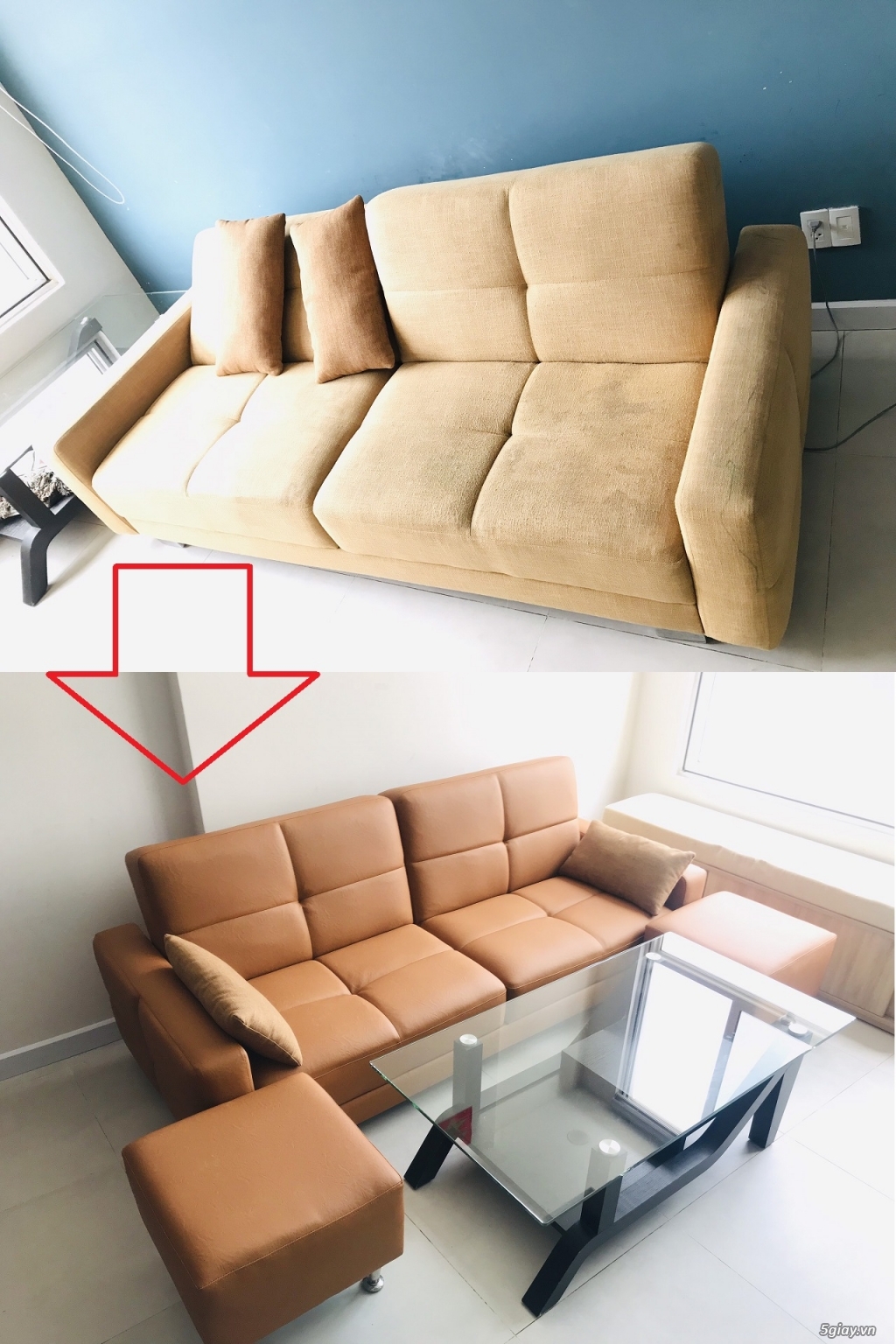 Bọc ghế sofa tại nhà giá rẻ khu vực Tp HCM