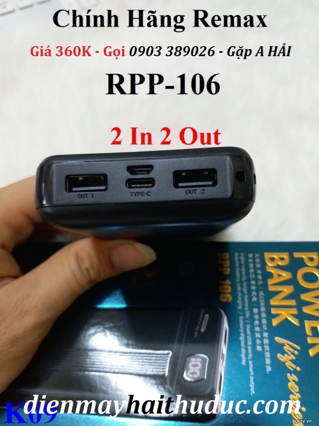 Pin dự phòng giá rẻ Remax RPP-106 dung lượng 20.000mAh - 3