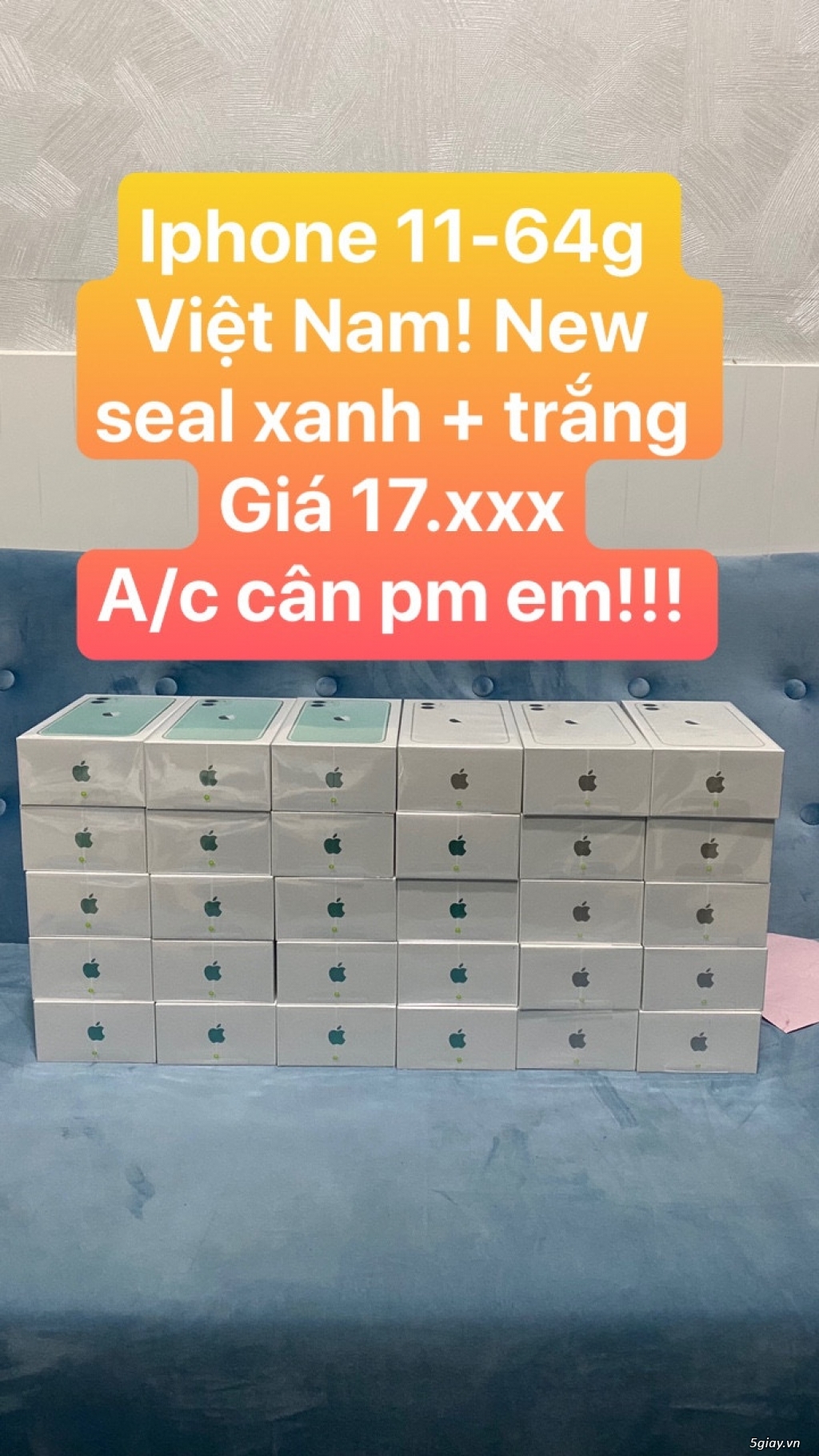 Iphone 11-64g xanh, trắng Việt Nam! New seal giá rẻ