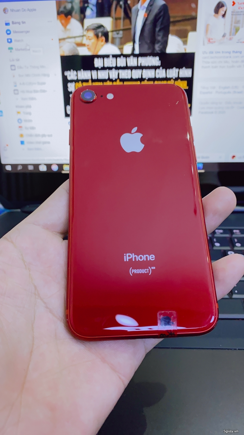 IPhone 8 64gb Đỏ máy zin 98% giá 5tr3