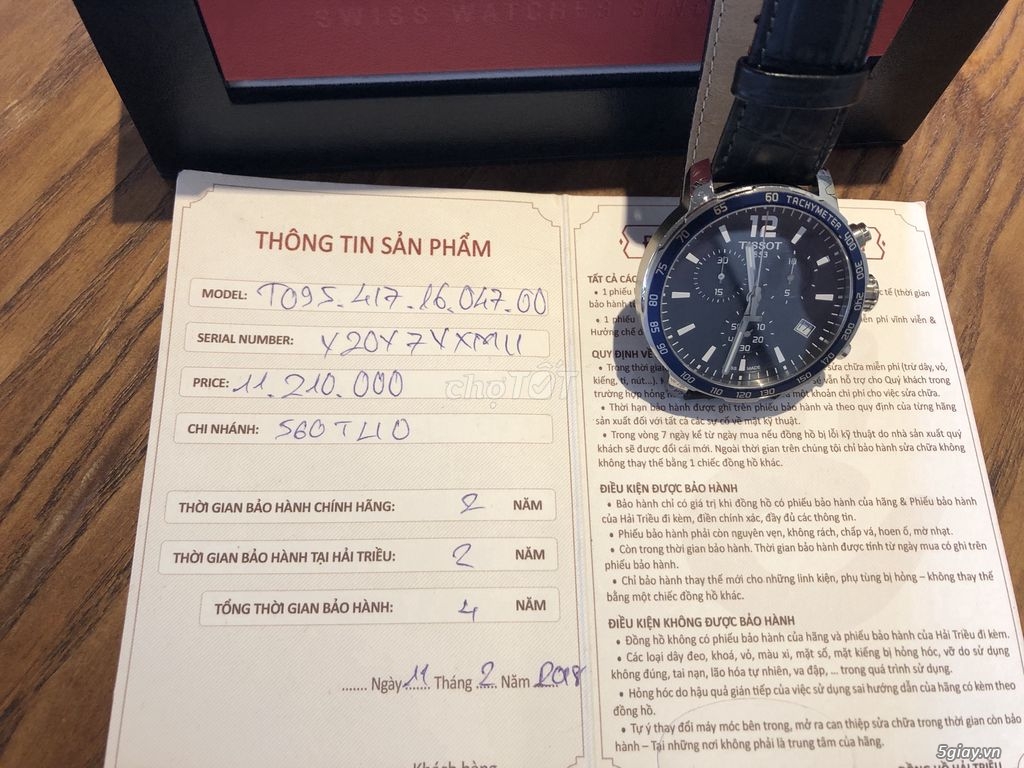 Đồng hồ Tissot T095.417.16.047.00 còn BH 2 năm tại Hải Triều - 1