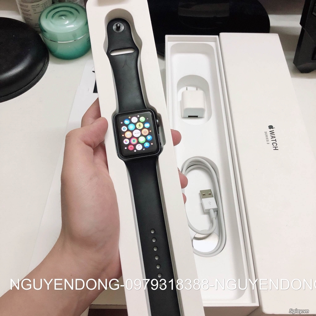 Cần Bán : Apple Watch S3 Đen 42mm núm đỏ LTE Fullbox - 1