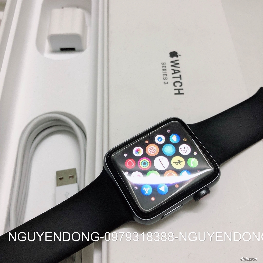 Cần Bán : Apple Watch S3 Đen 42mm núm đỏ LTE Fullbox - 2