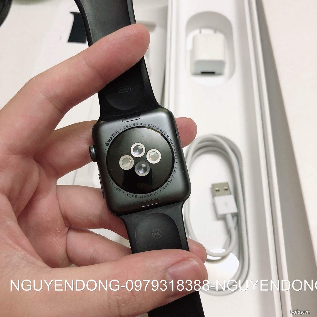 Cần Bán : Apple Watch S3 Đen 42mm núm đỏ LTE Fullbox - 6