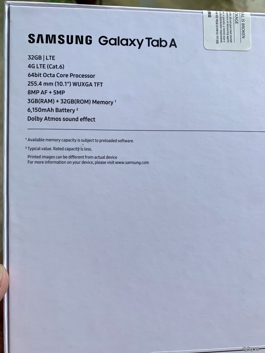 Galaxy tab A T515 gold new seal