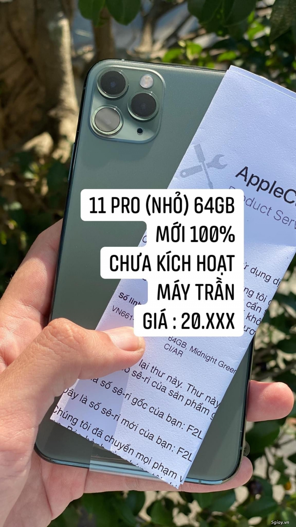 Cần bán 11 Pro Nhỏ 64Gb Green TBH chưa Active !!!