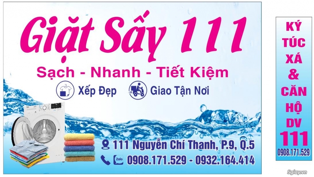 Giặt Sấy 111 - tuần lễ khai trương đến 9/9 - giá siêu hot chỉ 45k/ 7kg - 1