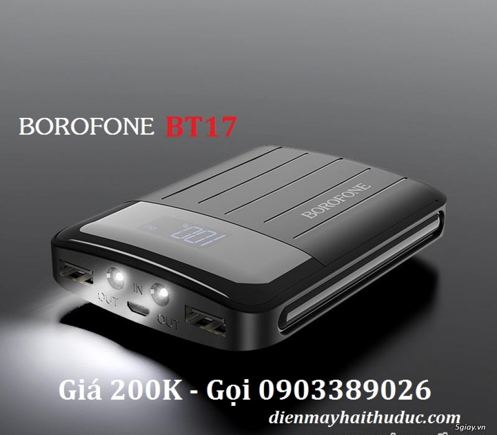 Pin dự phòng giá rẻ Borofone BT17 dung lượng 10.000mAh chính hãng 100% - 3