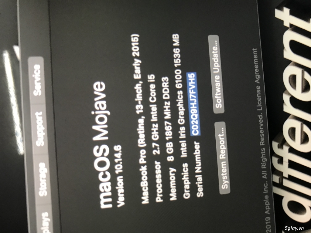 MacBook Pro 13 inch 2015 98%