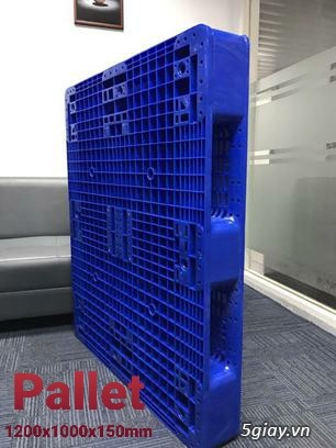 Pallet nhựa nguyên sinh kích thước L1200 x W1000 x H150mm - 1