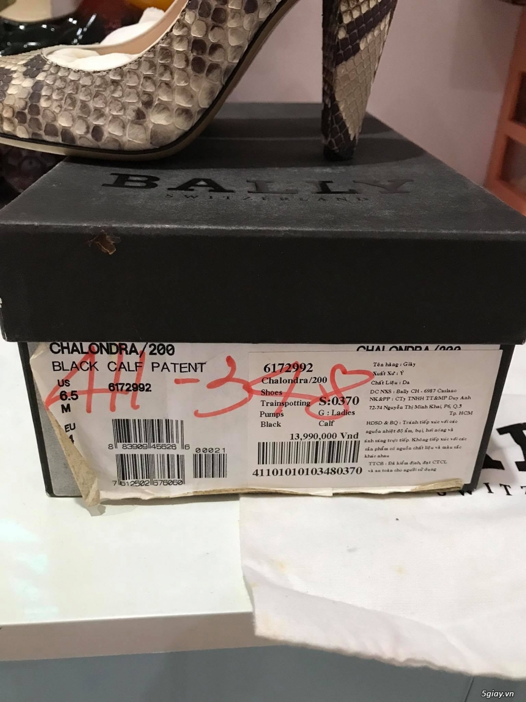 Thanh lí giày Bally chính hãng fullbox được tặng không sử dụng - 2