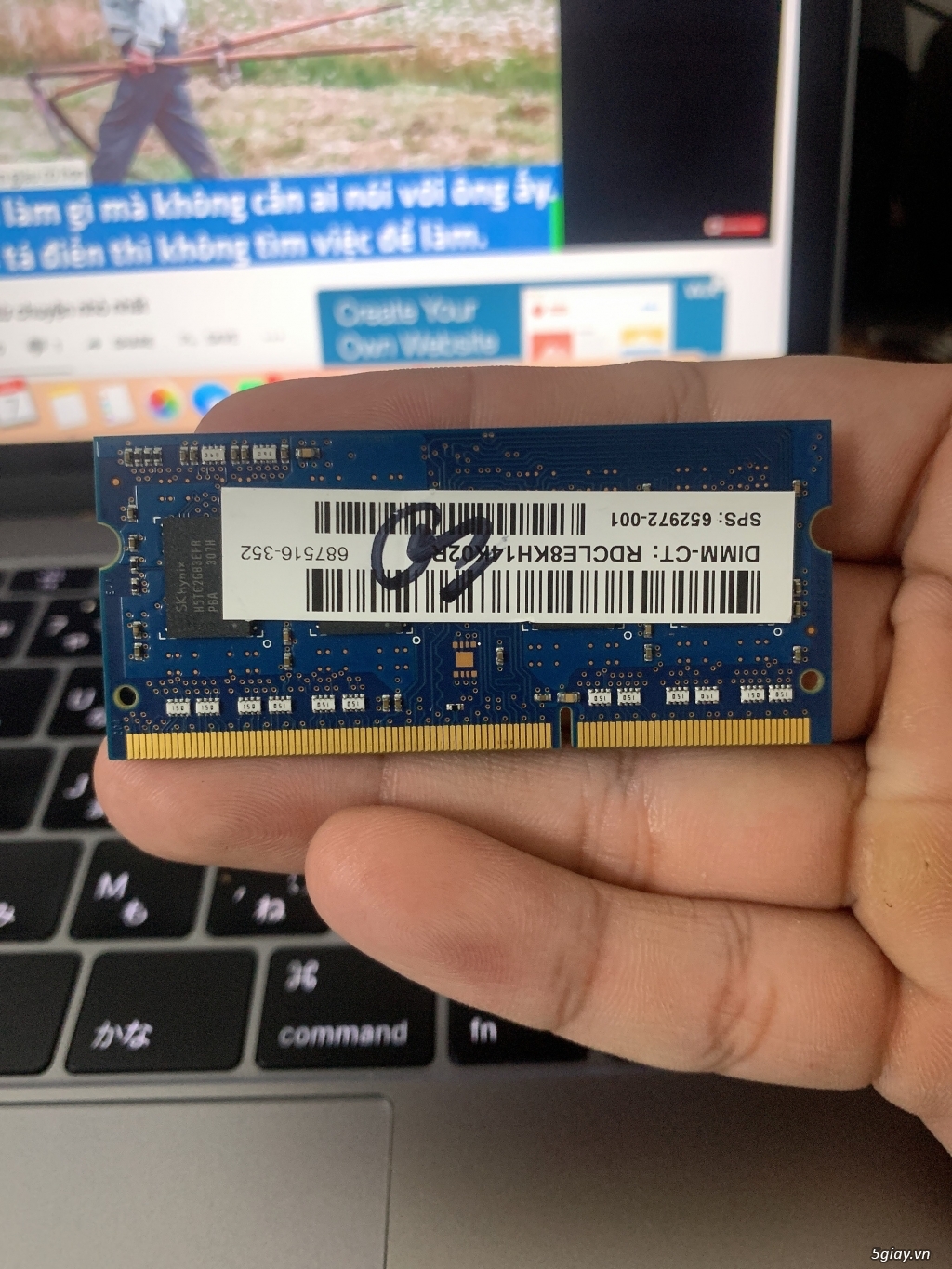 RAM dành cho Laptop SK Hynix 2GB DDR3 Bus 1600MHz - 3