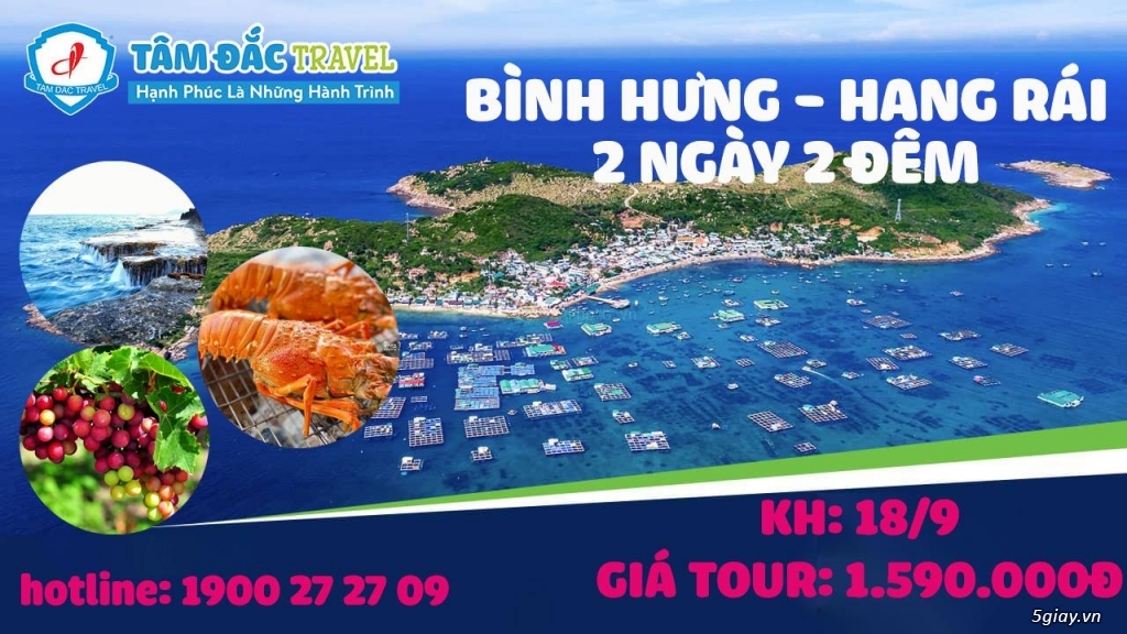 Tour du lịch đảo Bình Hưng - Hang Rái